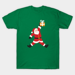 Ugly Christmas Sweater Santa Claus Dunk Gift Basketball Funny Parody T-Shirt